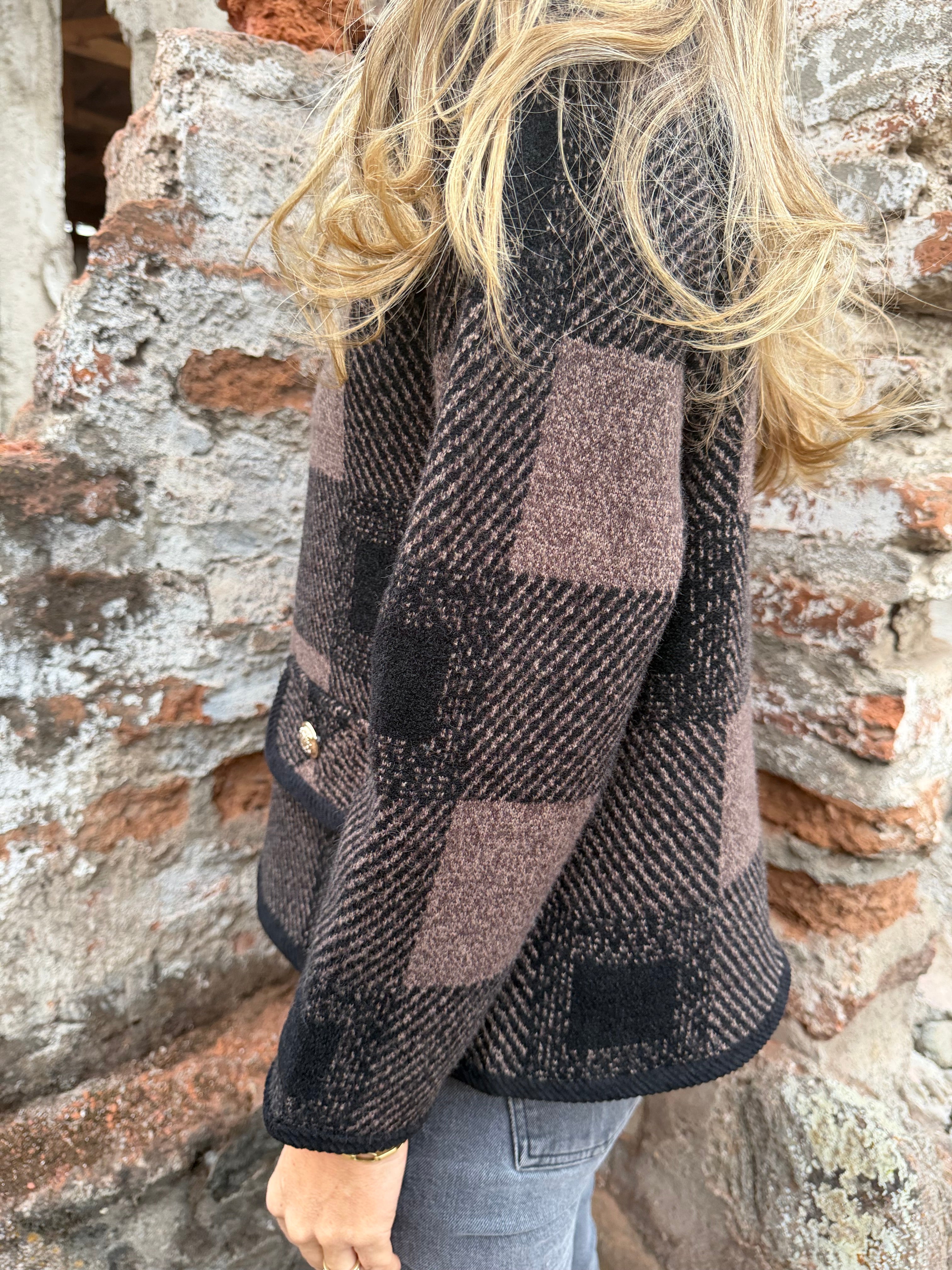 Chaqueta cuadrille clásica taupe