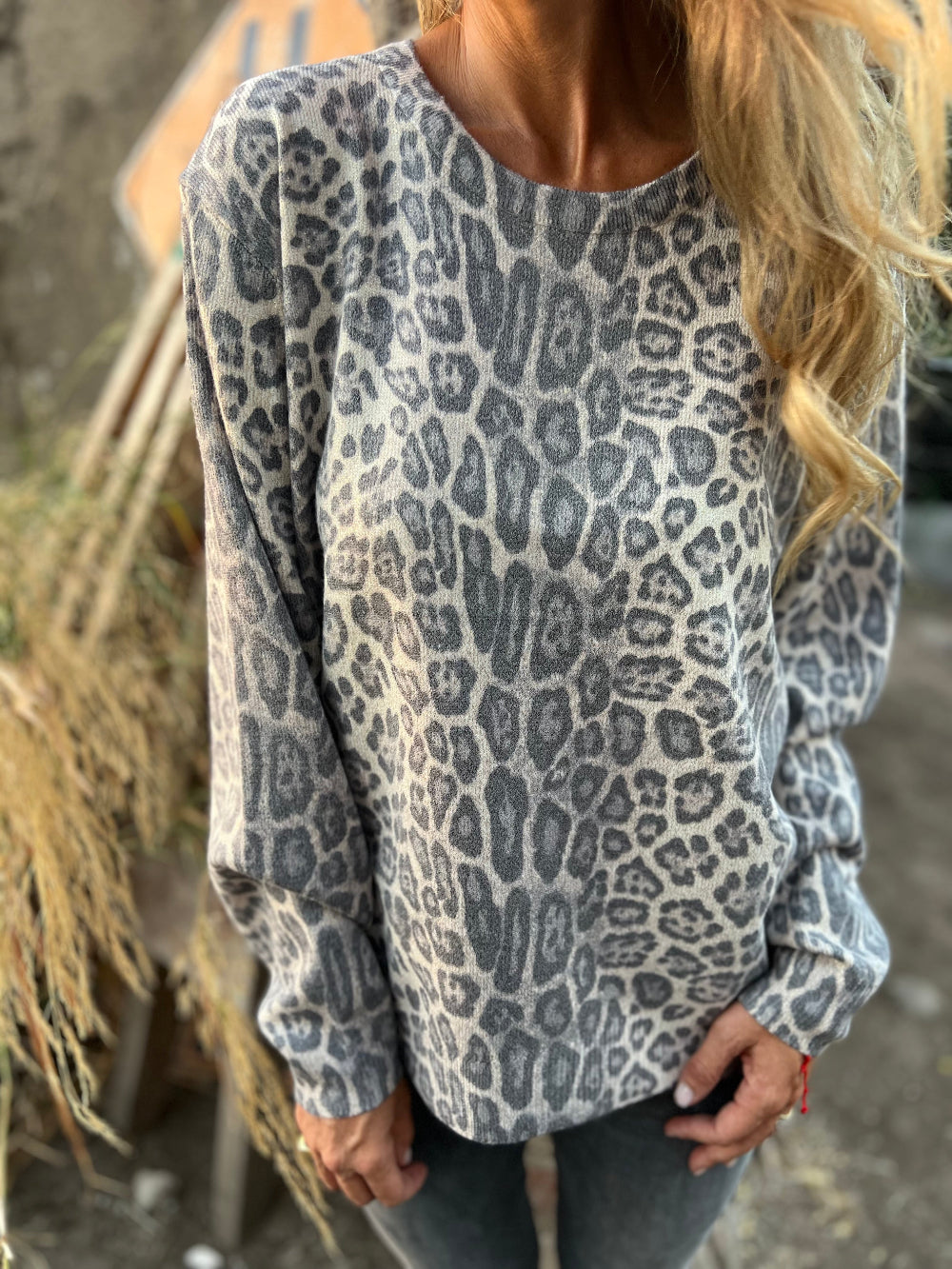 Chaleco chita print gris
