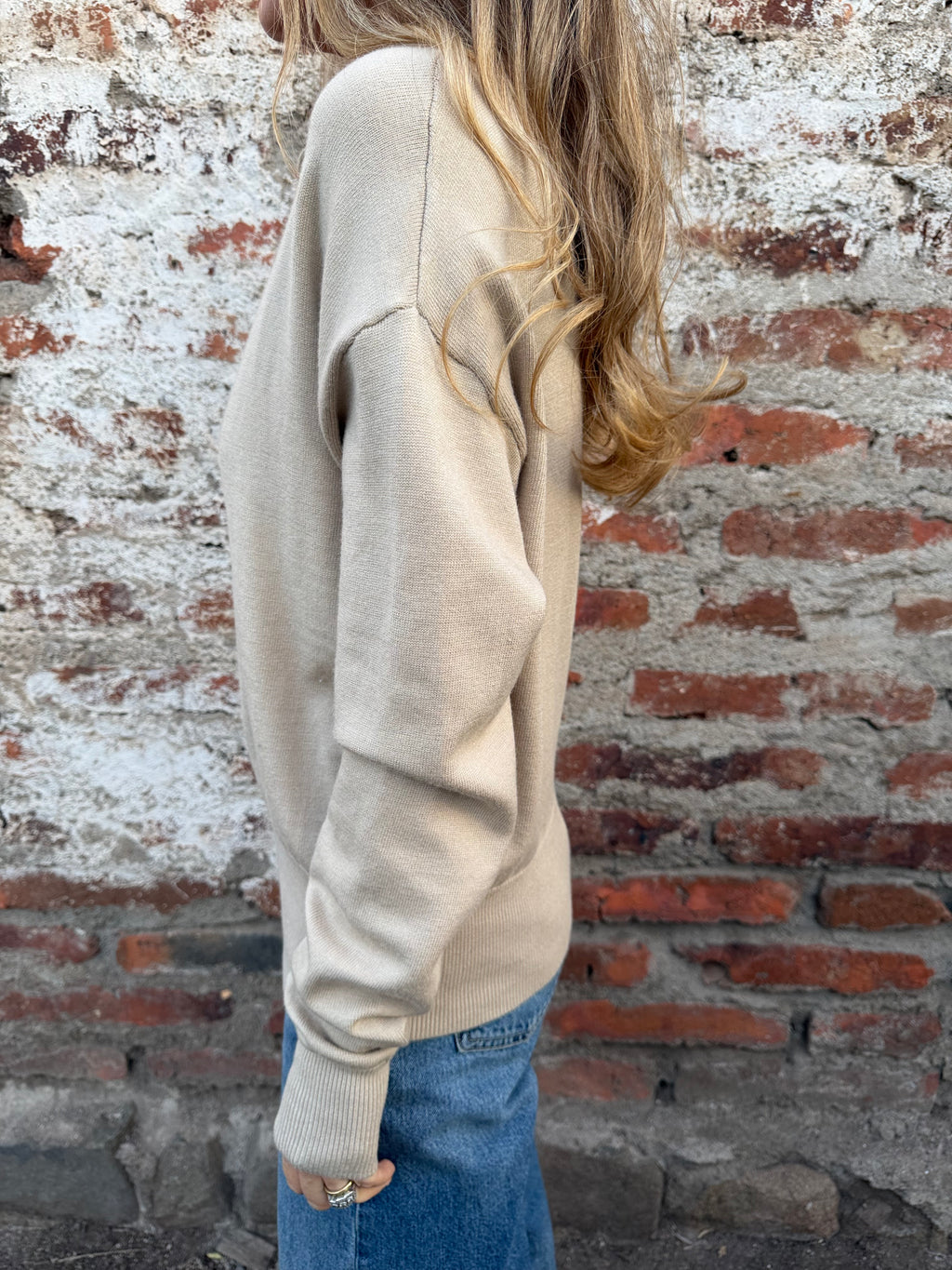 Chaleco increíble botones beige claro