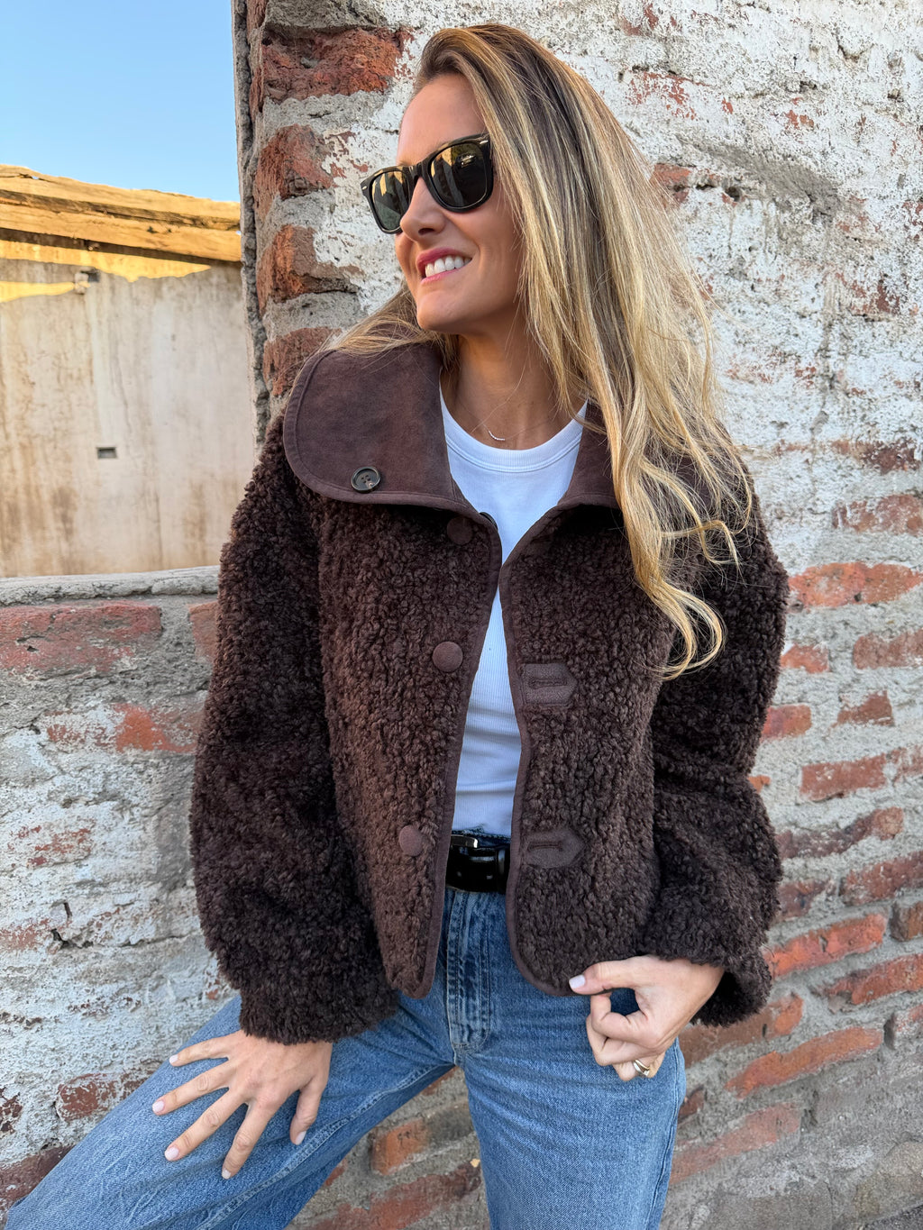 New chaqueta reversible chiporro chocolate