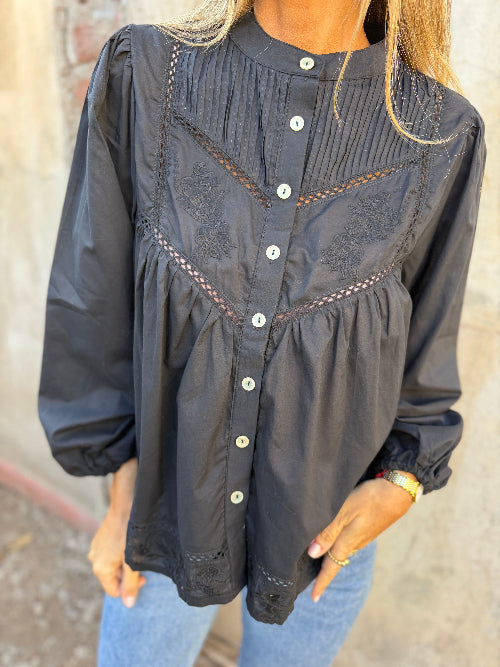 Blusa cedrón negra
