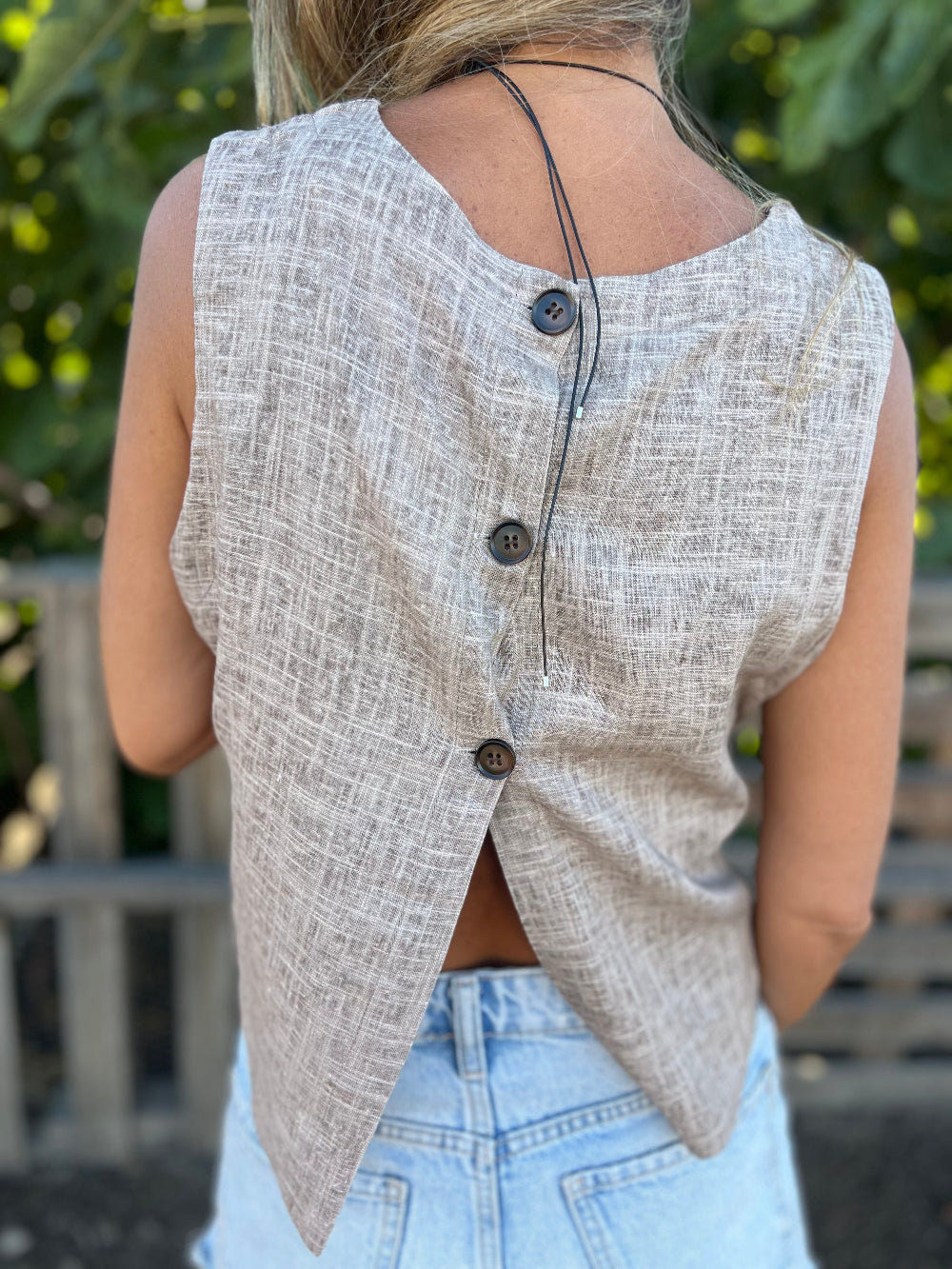 Blusa jaspeada chocolate