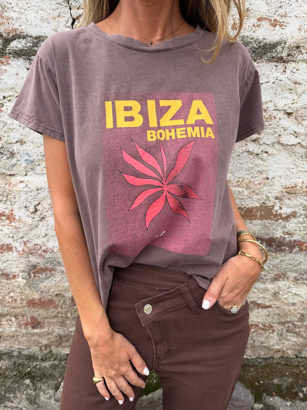 Polera ibiza café