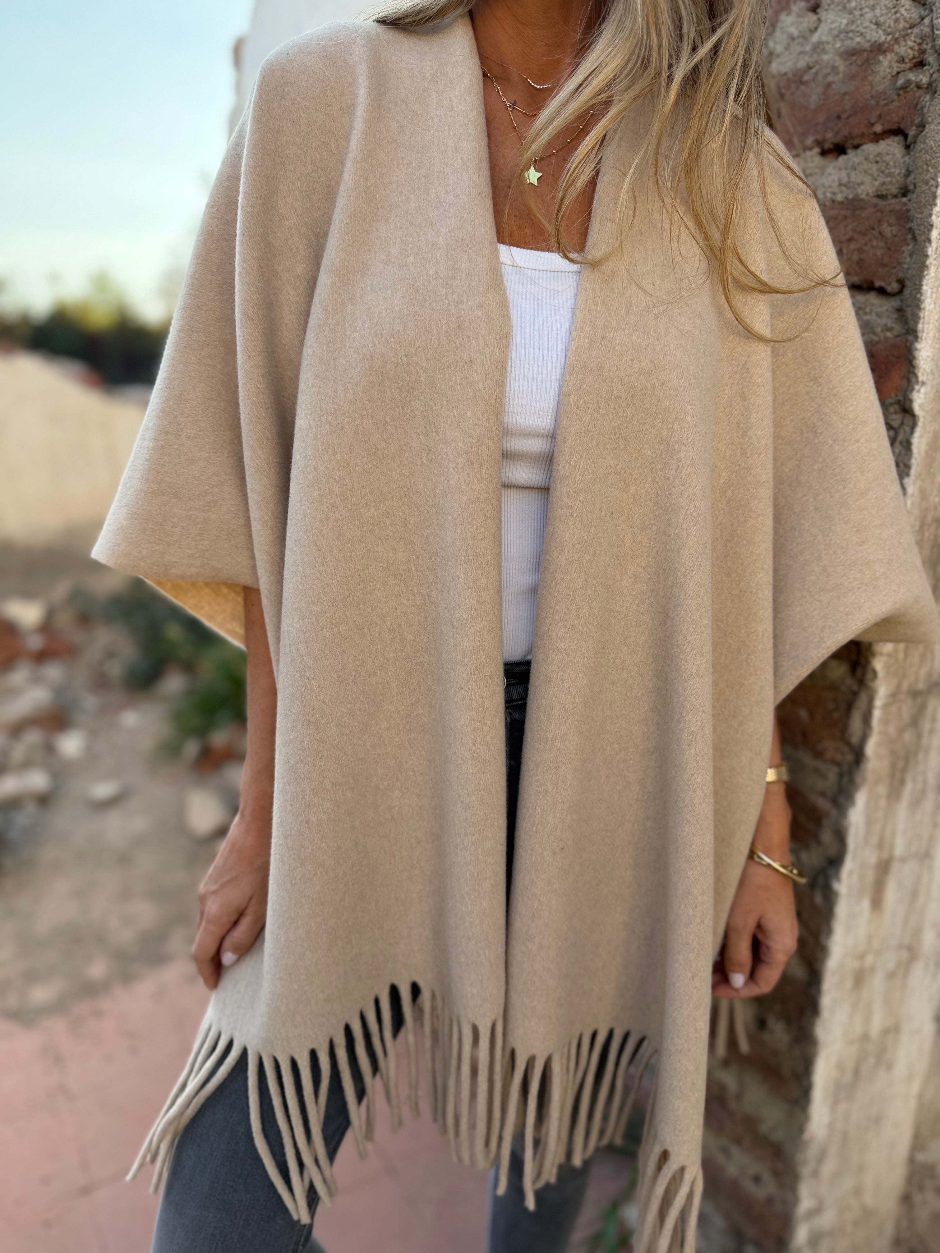 New Echarpe paño beige claro