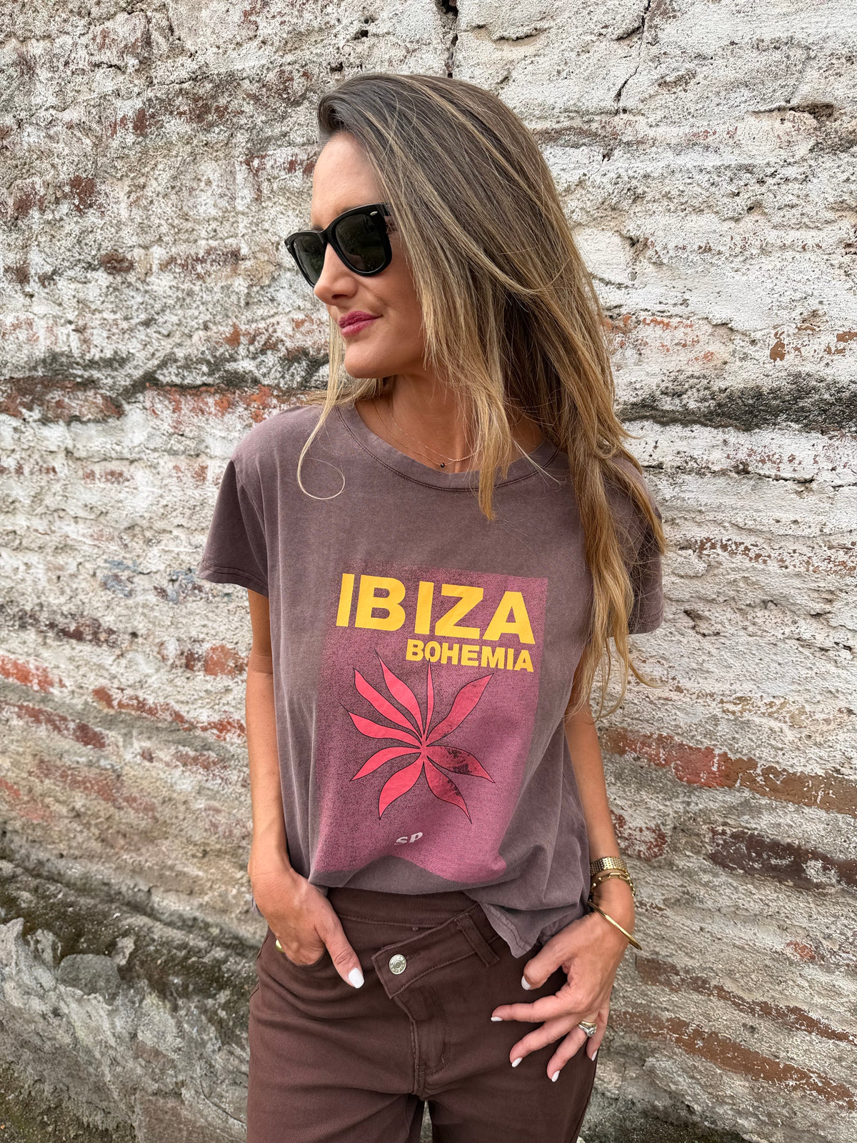 Polera ibiza café