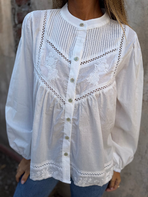Blusa cedrón blanca