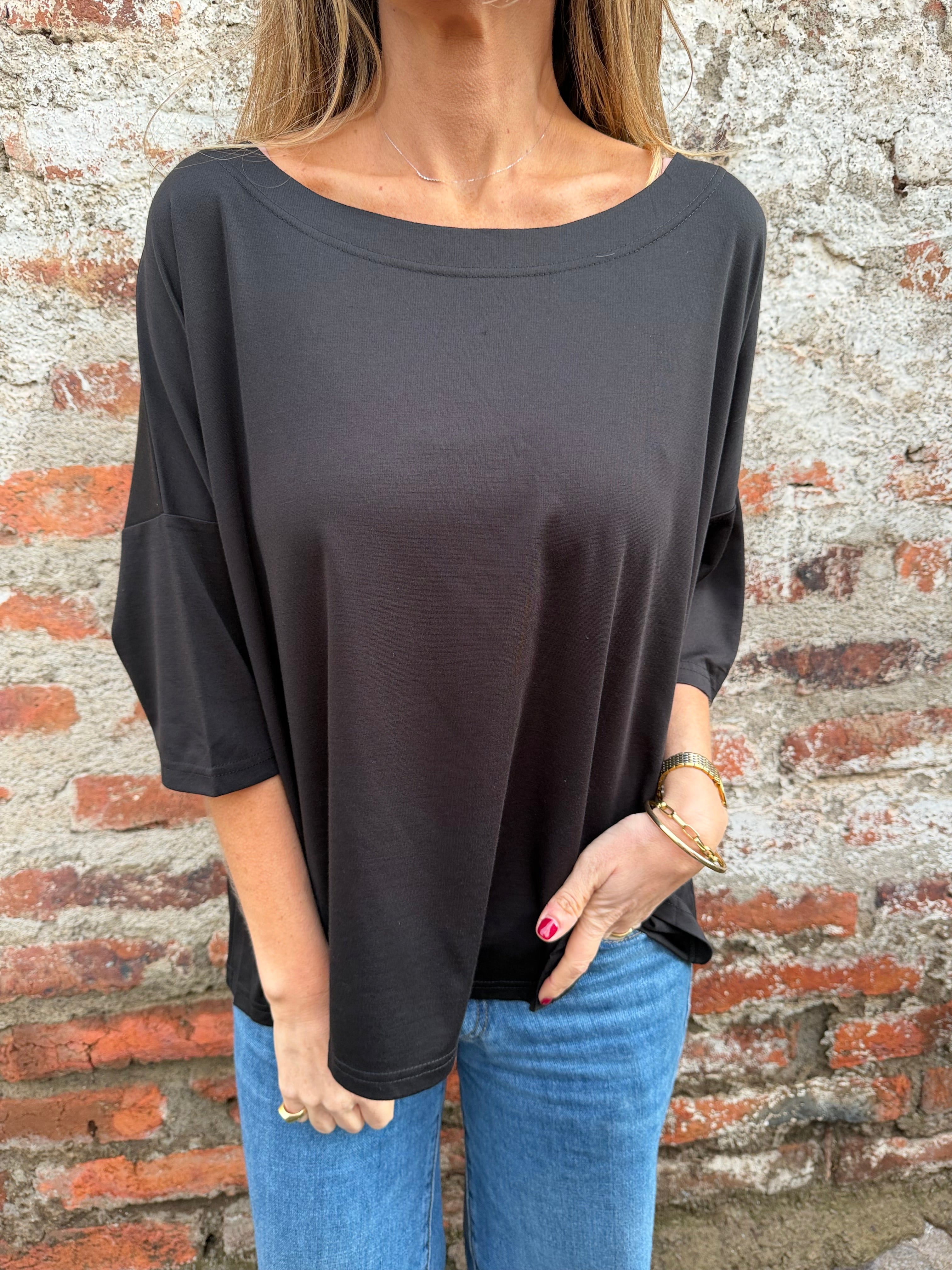 Maxxi polera modal negro