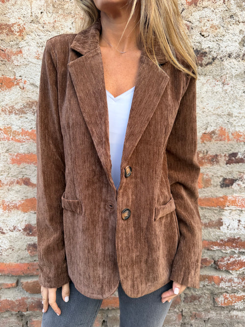 Blazer textura café claro