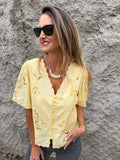 Blusa broderie completa amarilla