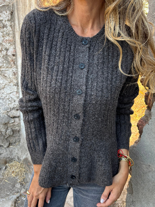 Chaleco diana café/gris