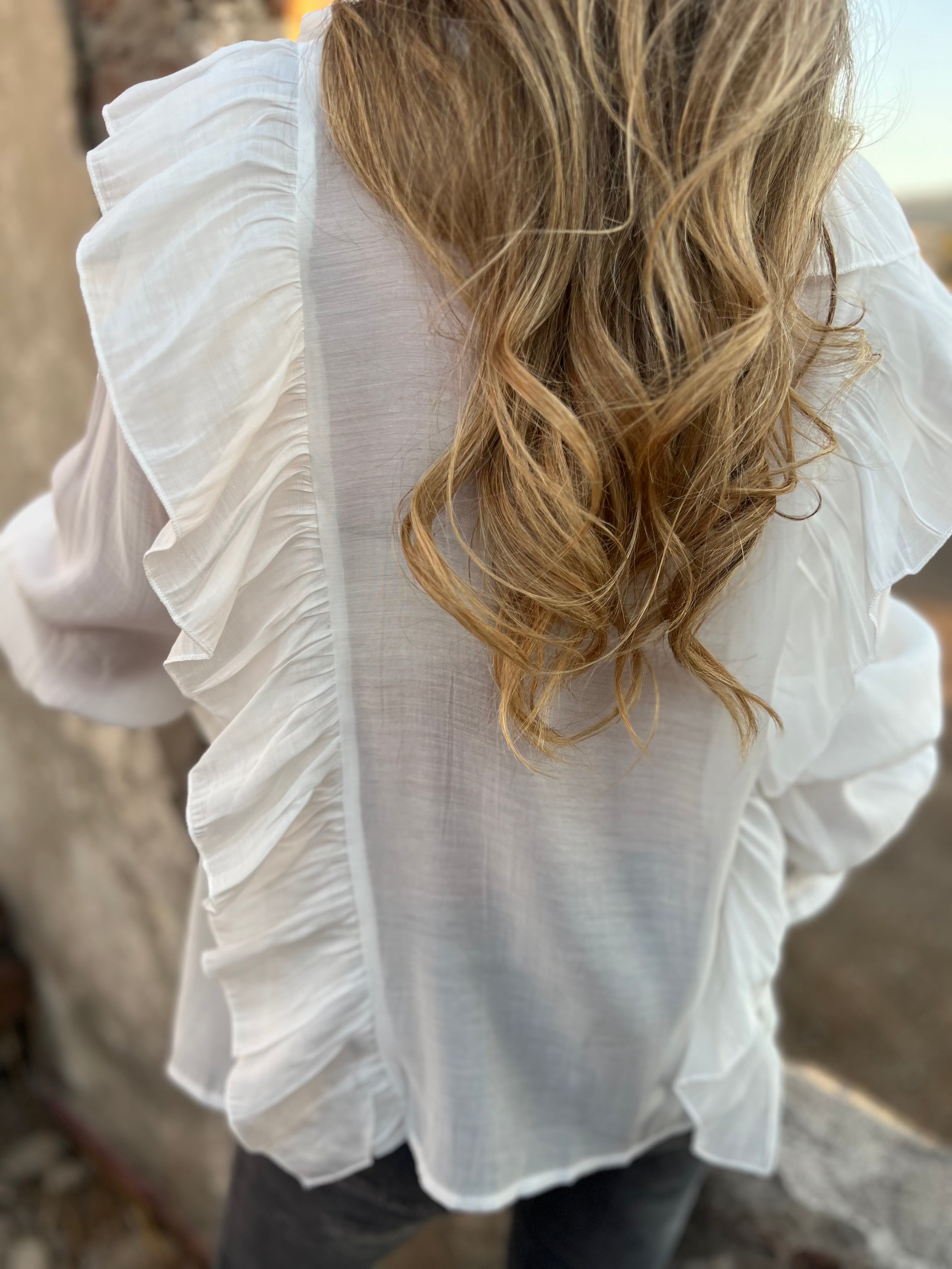 Blusa hiper vuelos blanca