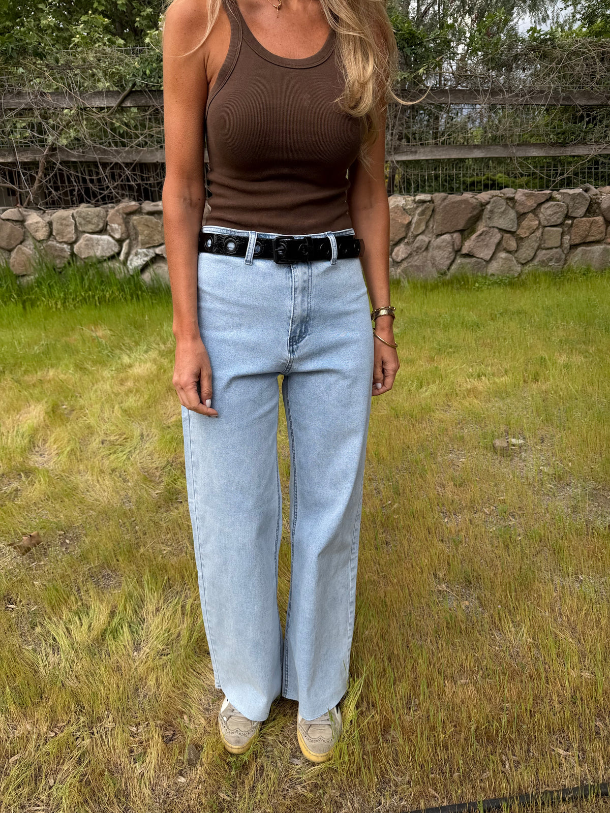 Pantalón recto perfecto celeste