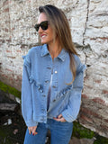 Chaqueta bluejean vuelitos celeste