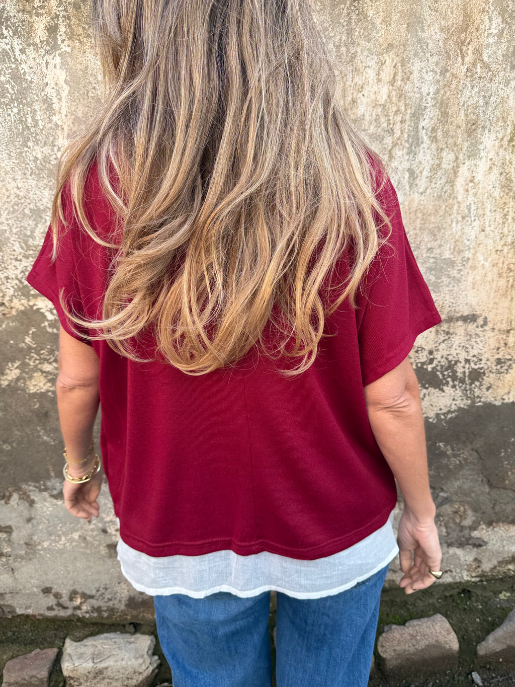 Blusa/ polera burdeo