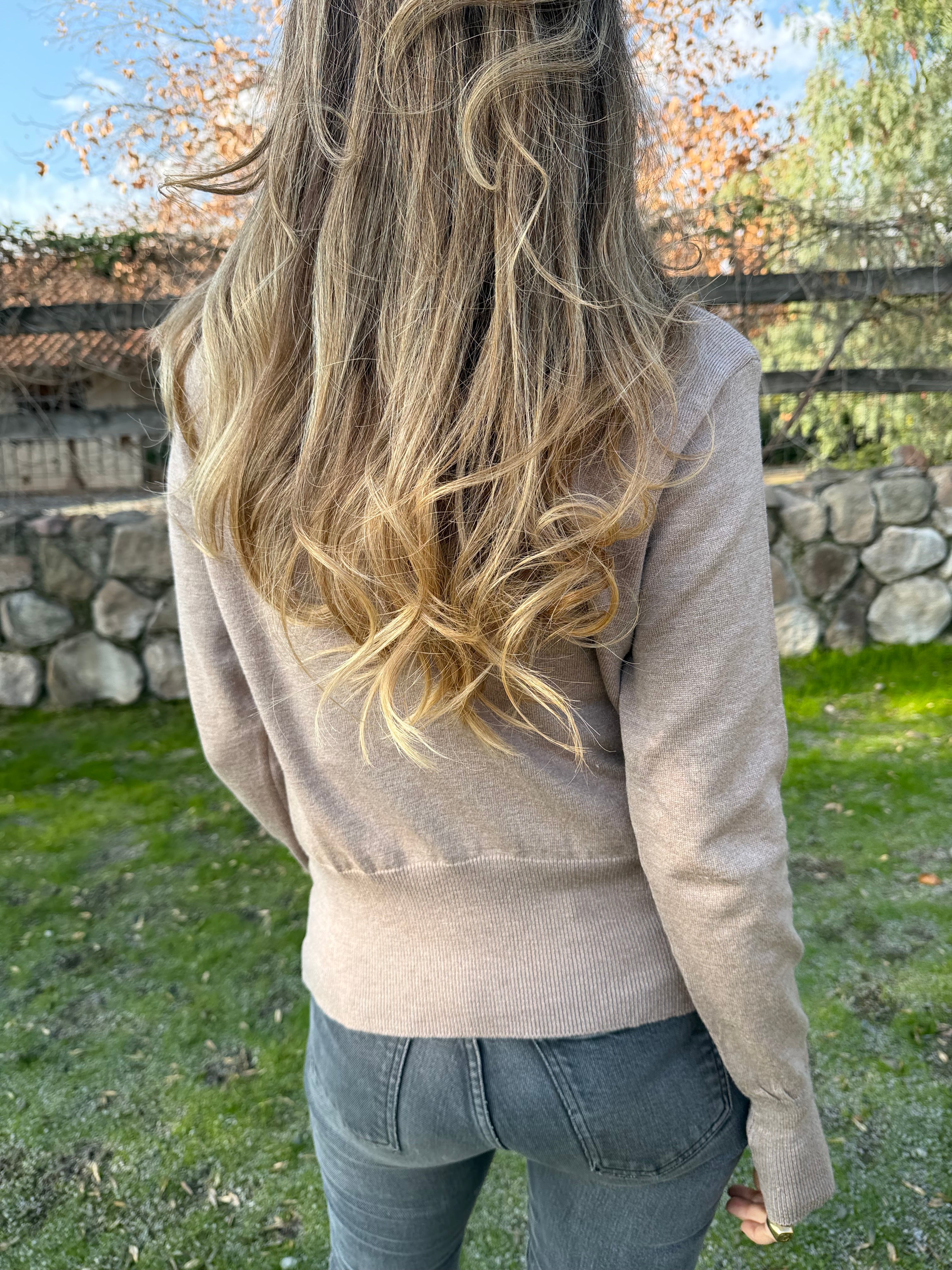 New Chaleco básico botones dorados beige