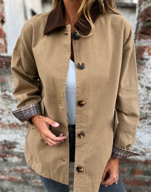 Abrigo gabardina inglés beige
