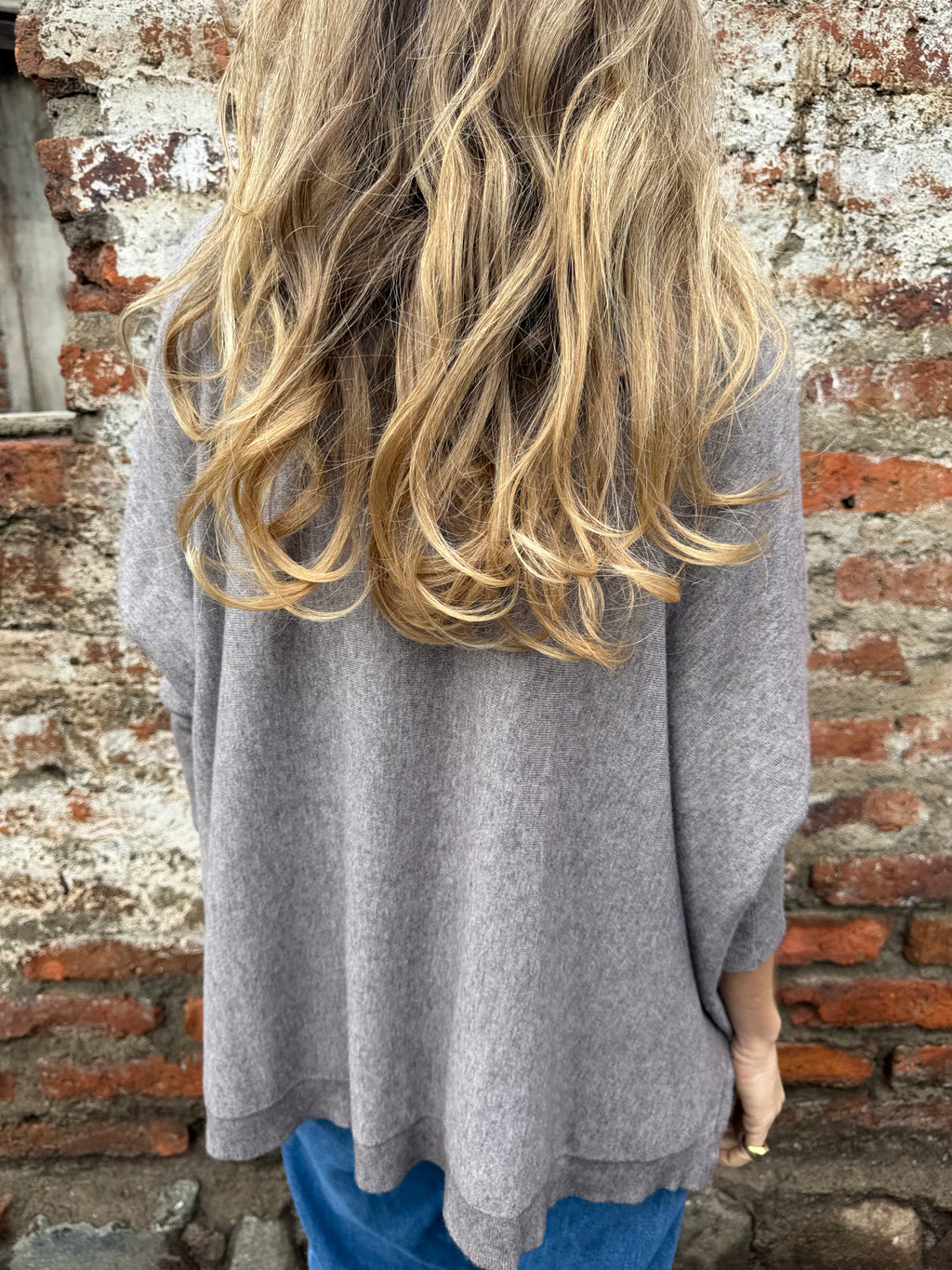 Chaleco ancho básico taupe