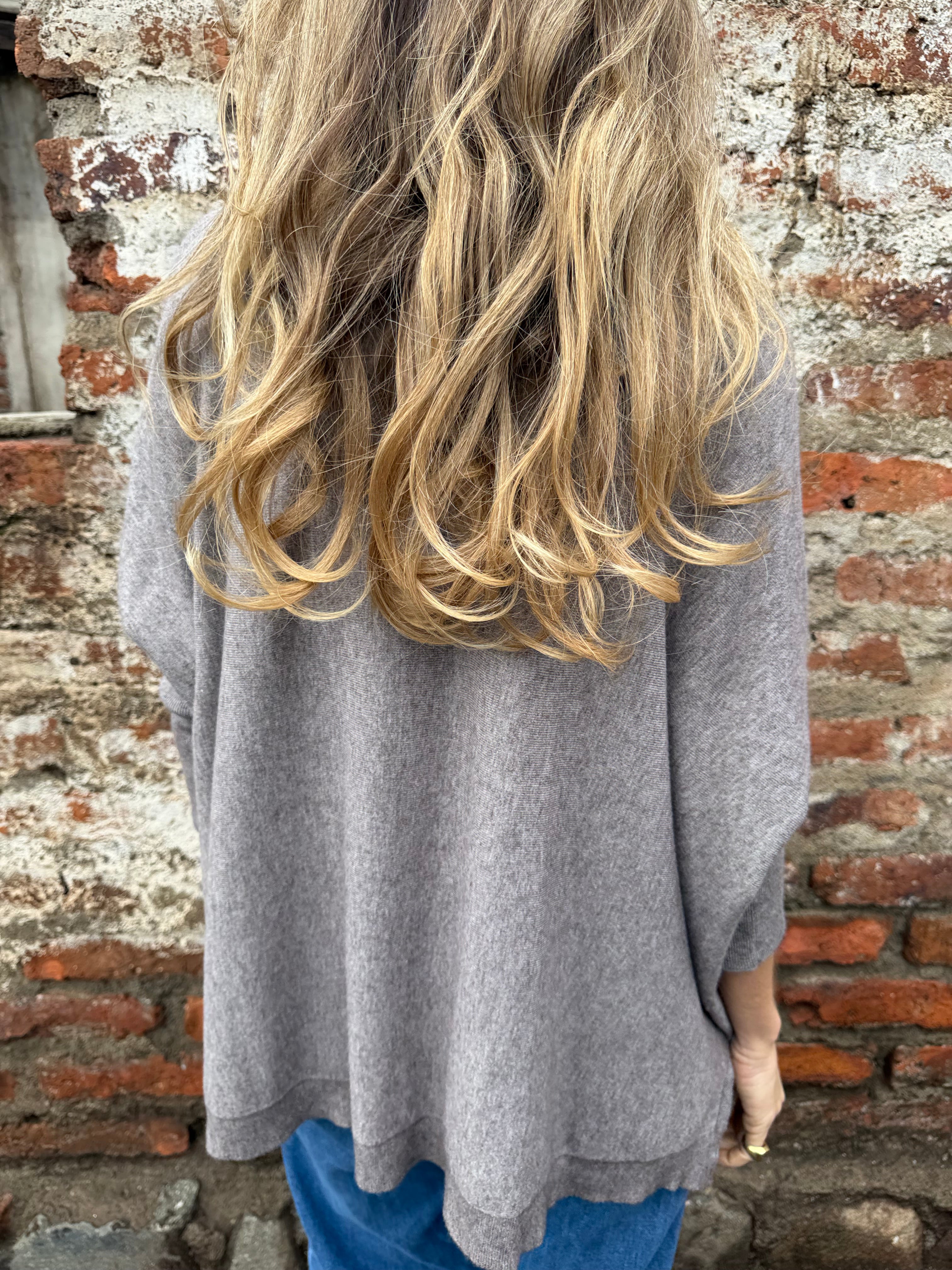 Chaleco ancho básico taupe