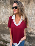 Blusa/ polera burdeo