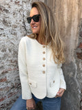 Chaqueta paño waves blanca