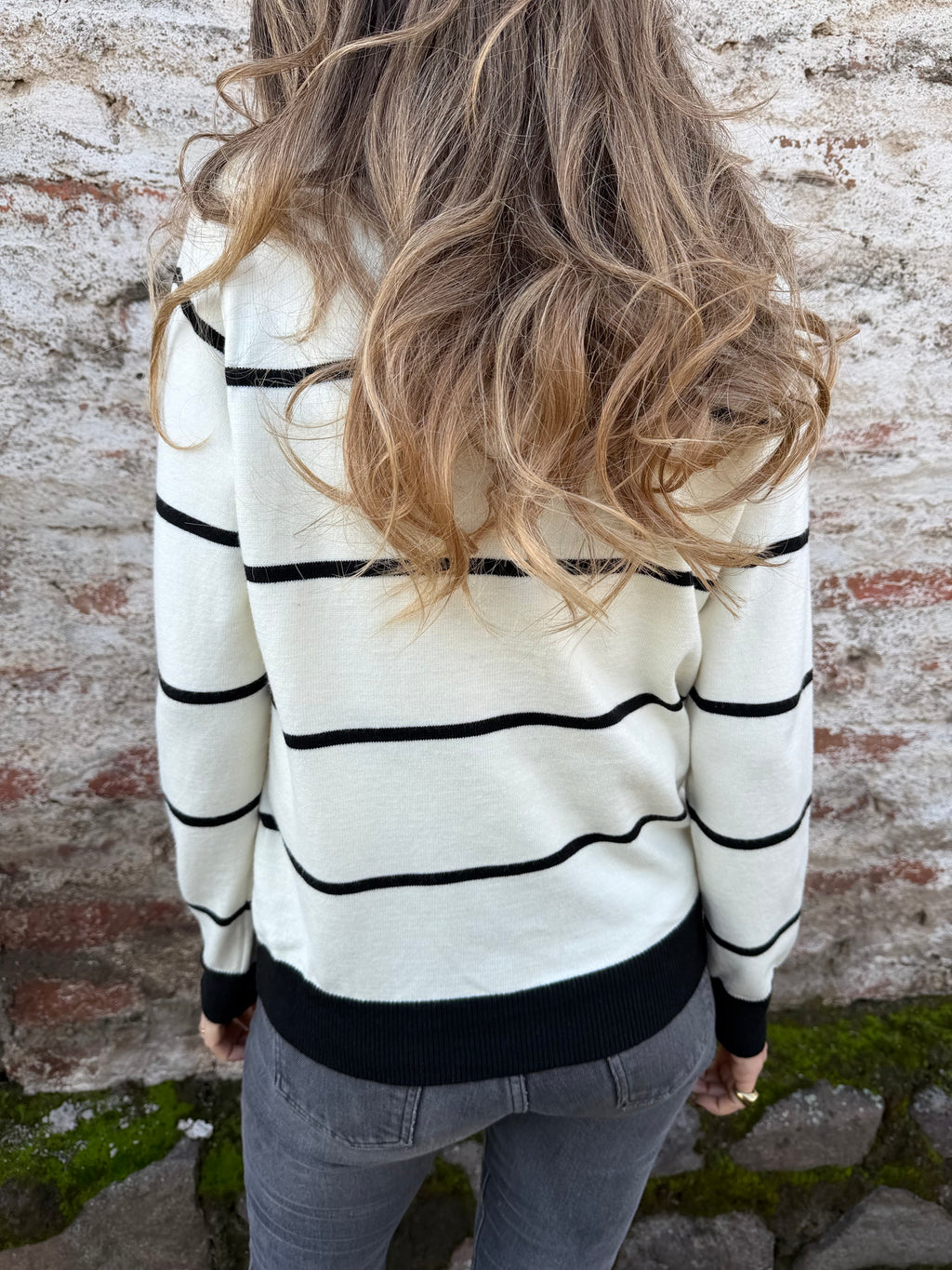 Chaleco navy bluejean blanco