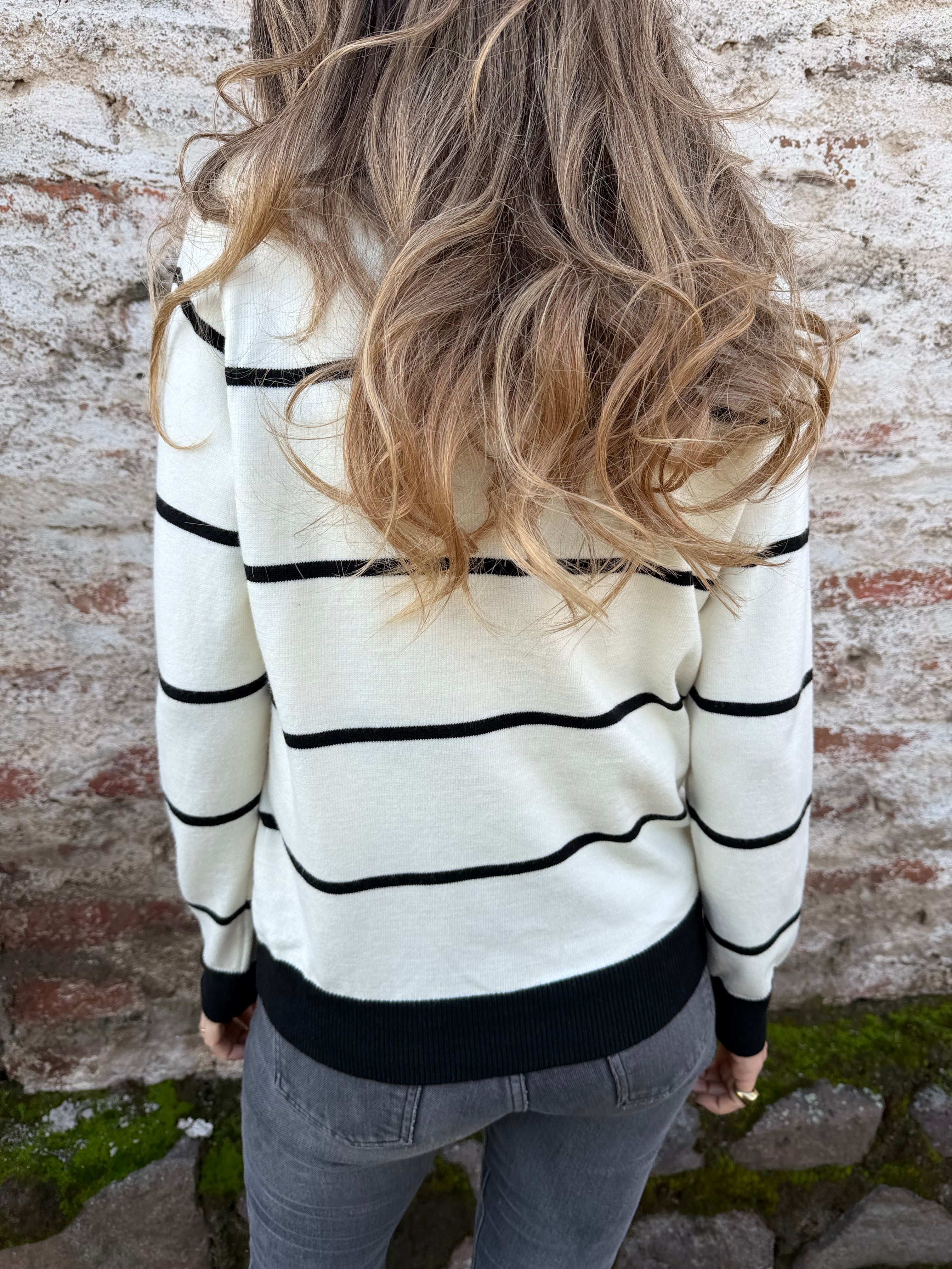 Chaleco navy bluejean blanco