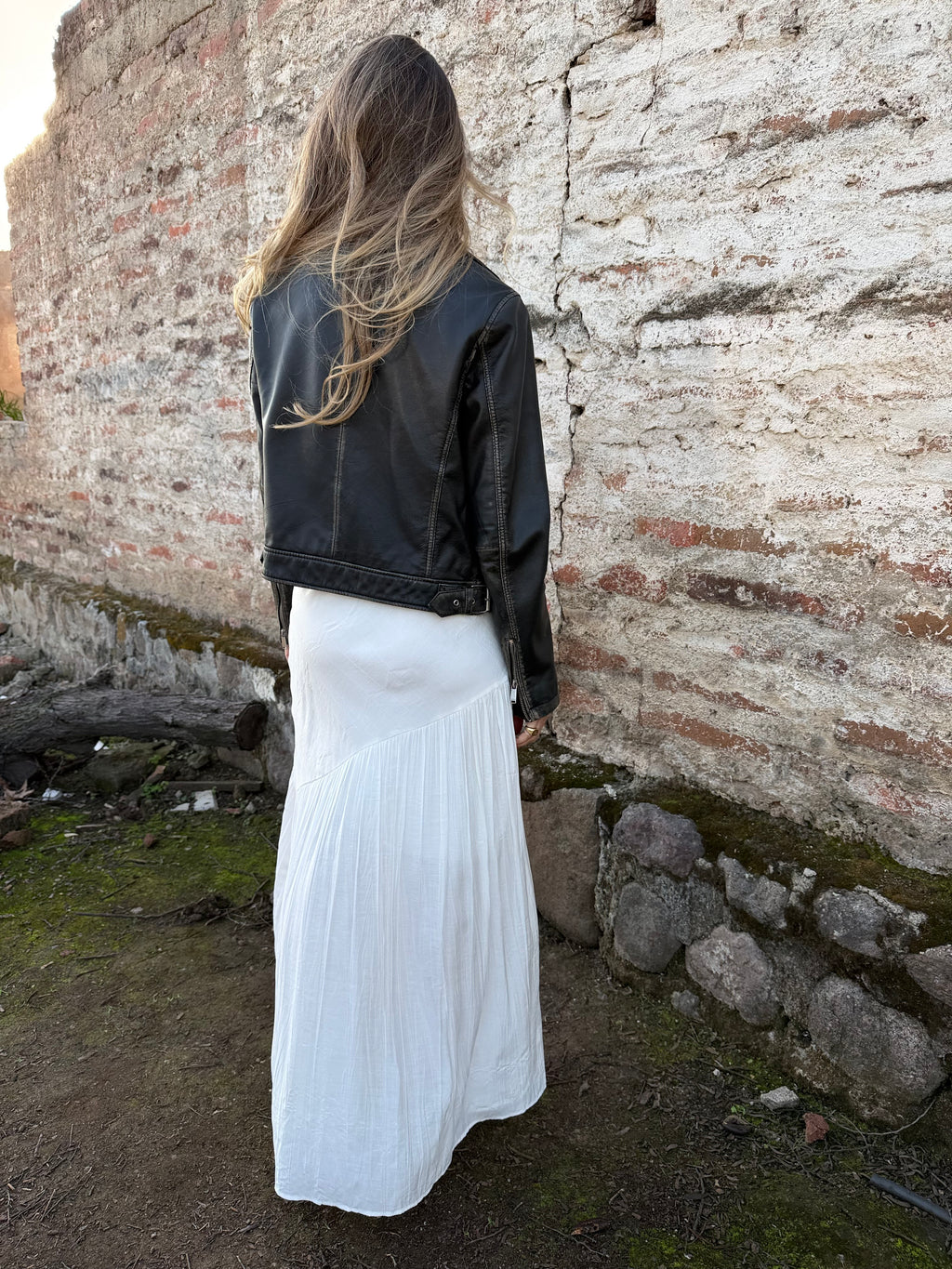 Pollera increíble blanca