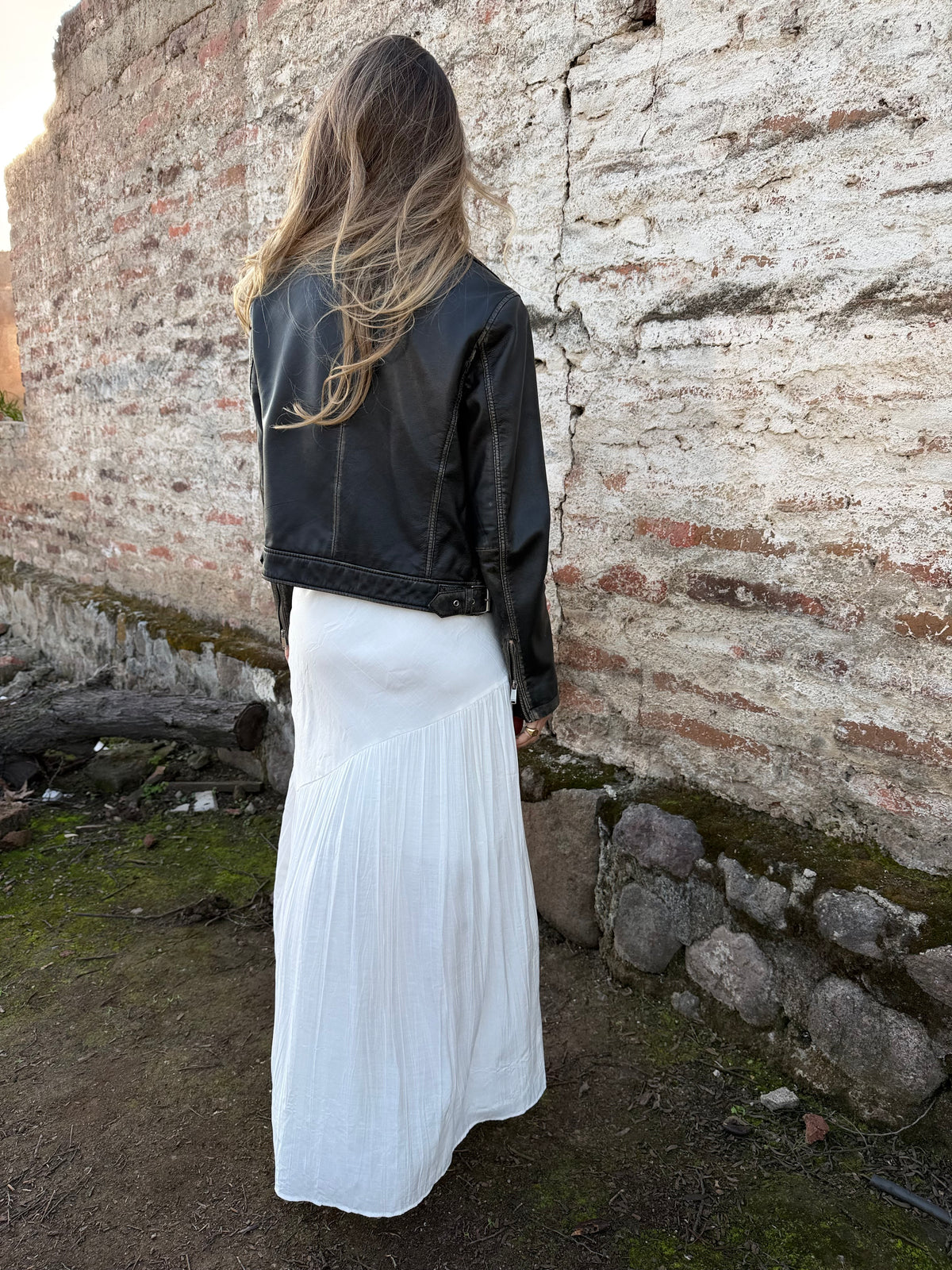 Pollera increíble blanca