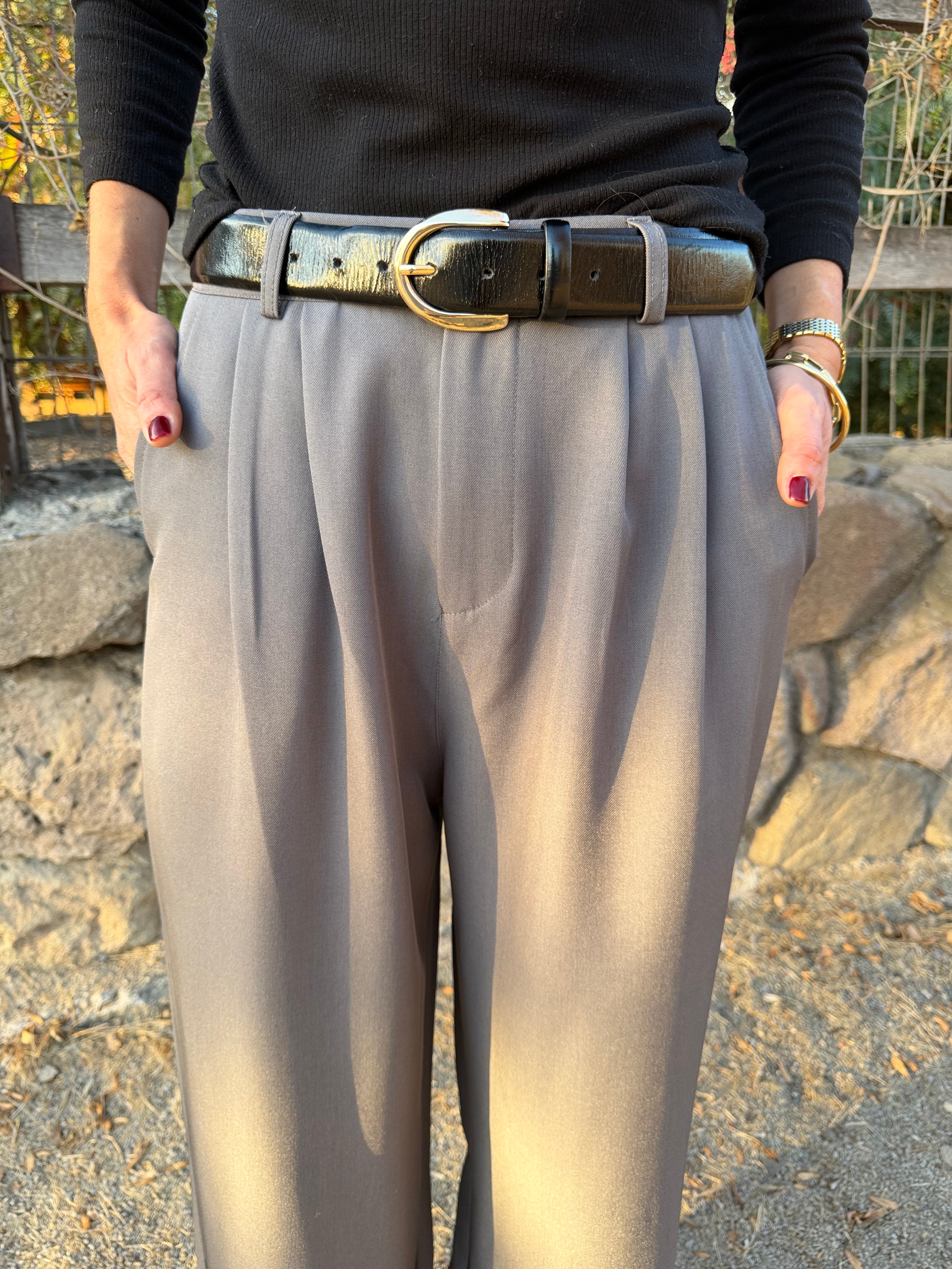 Pantalón sastre fluido gris