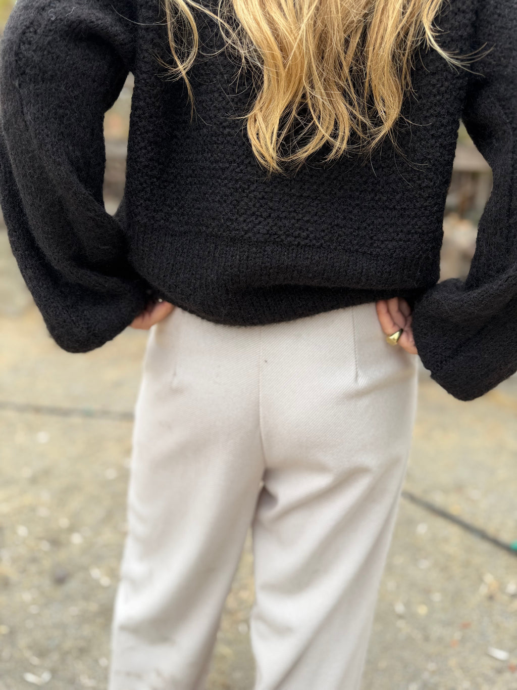 New Pantalón sastre crudo