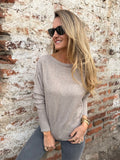 Chaleco cuello bote clásico beige