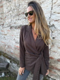 Blazer linoto amarra café