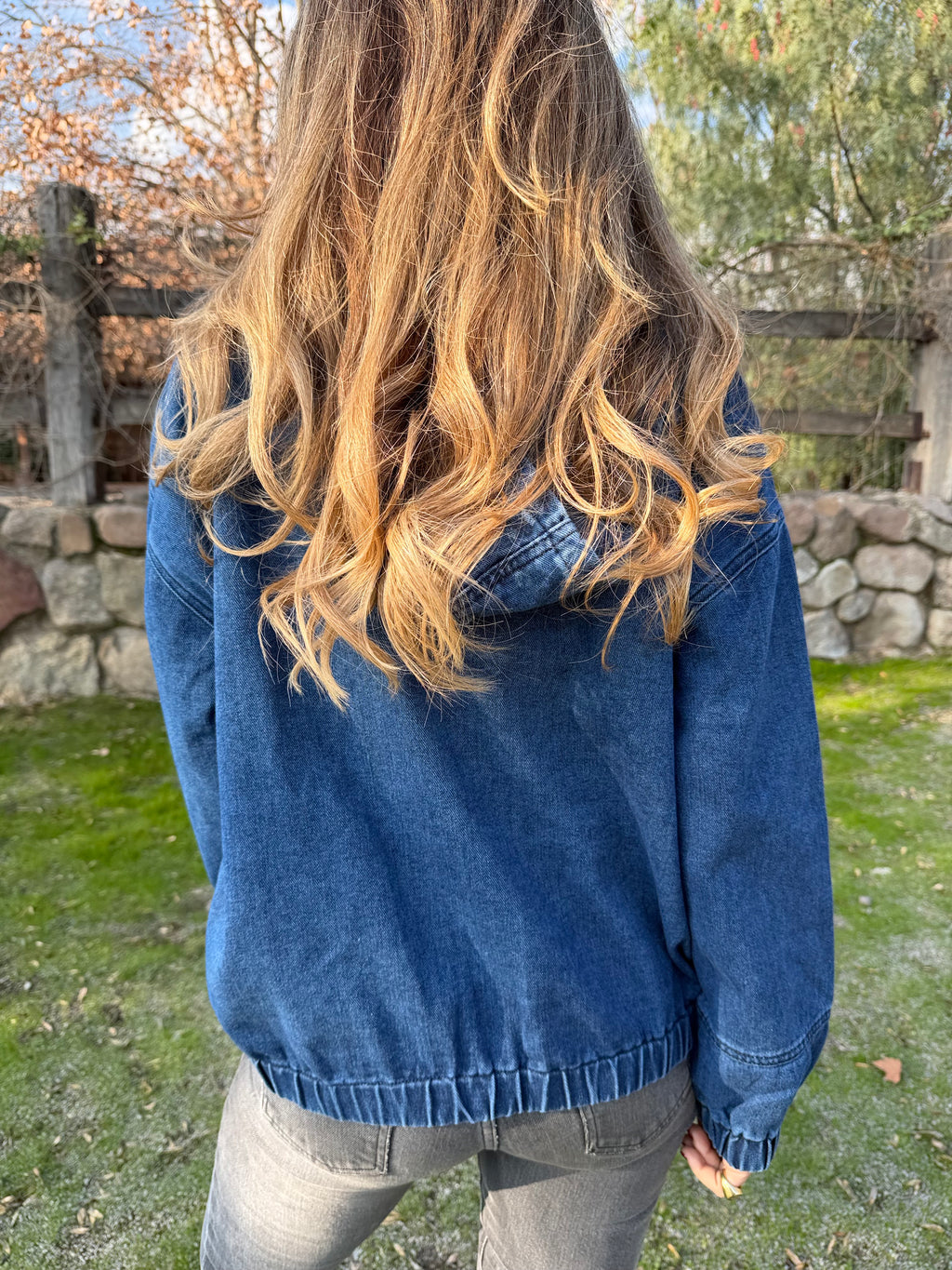 Bomber bluejean azul