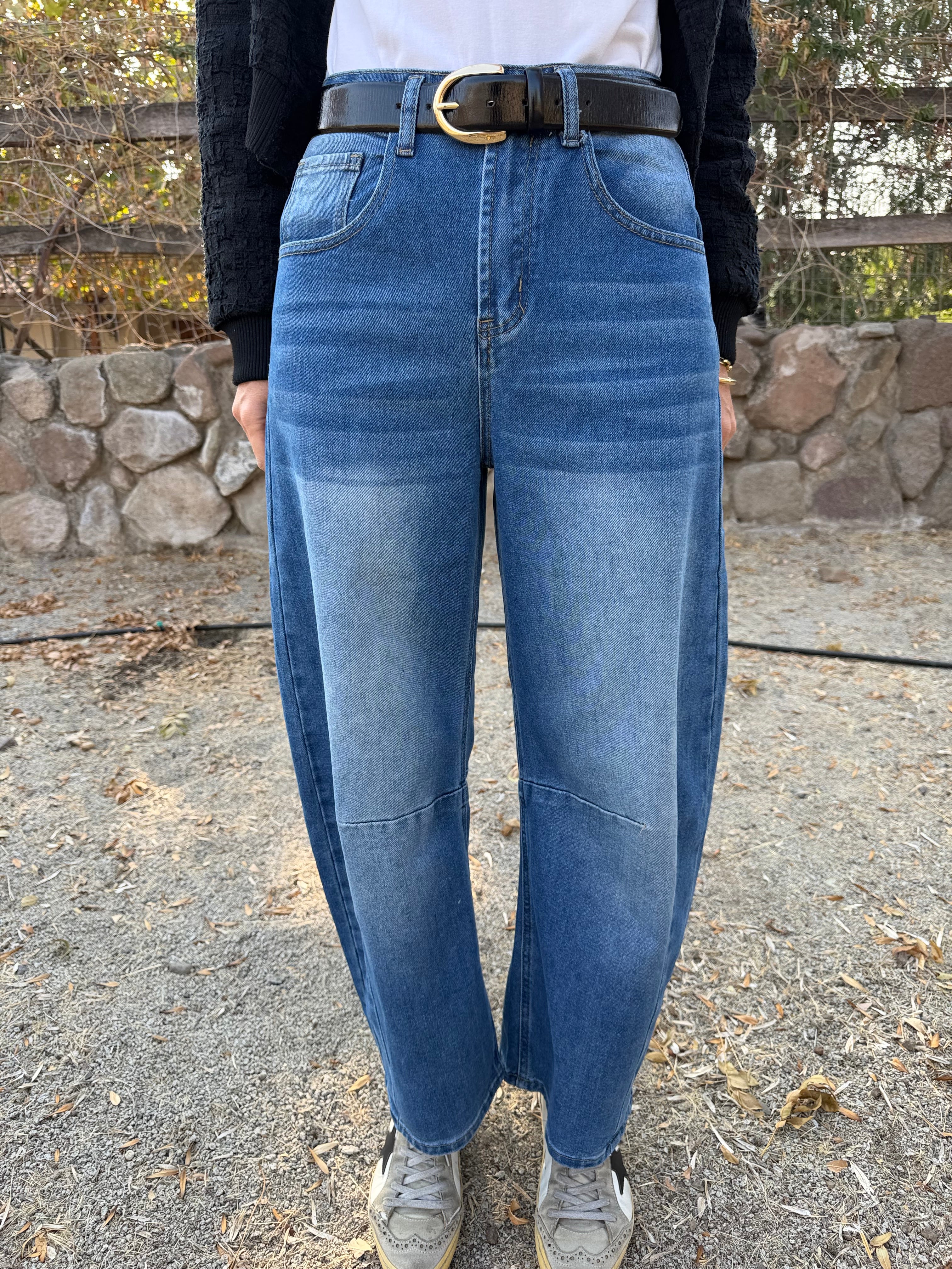 Bluejean tipo barrel zara celeste