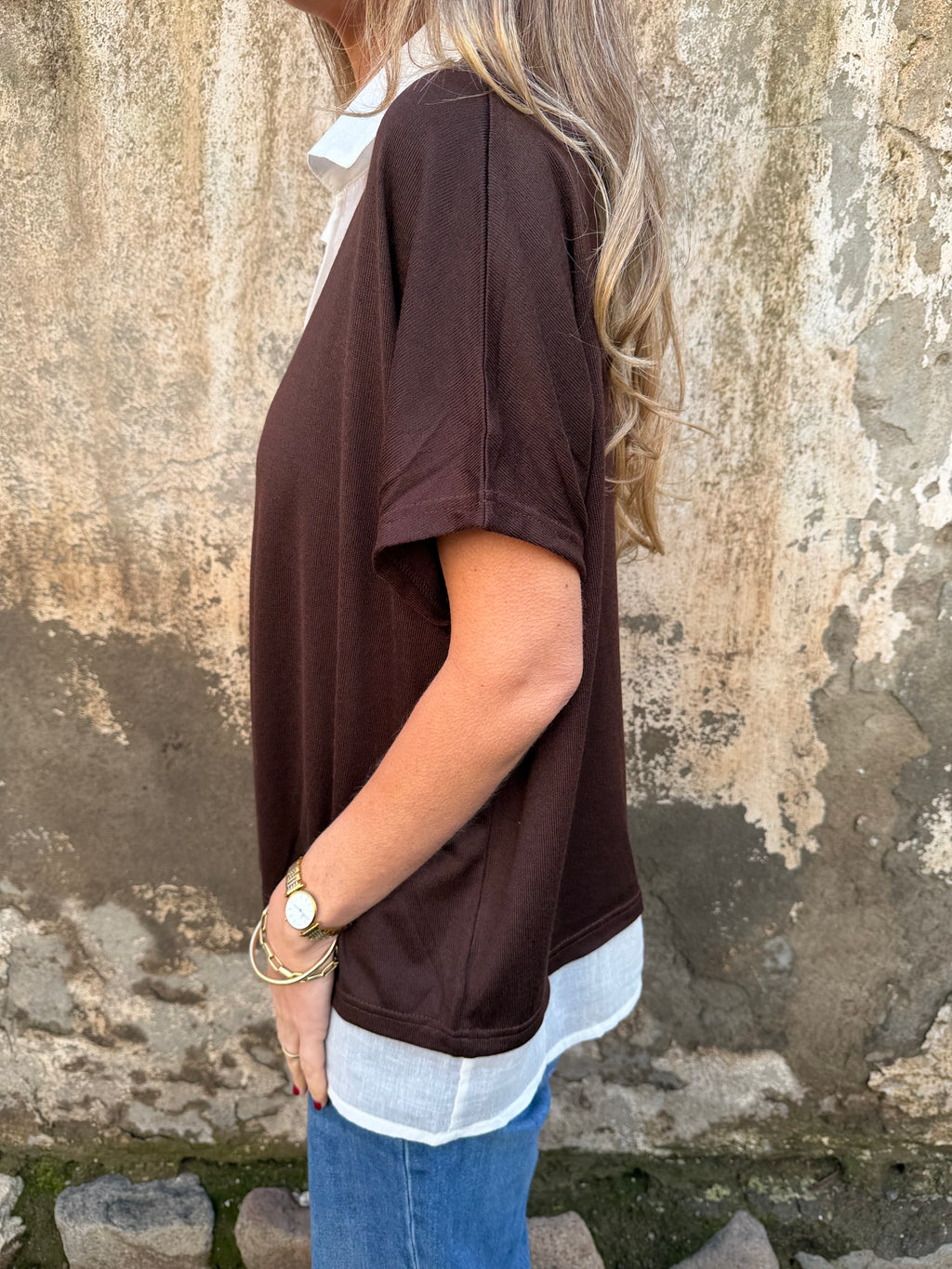 Blusa/ polera café