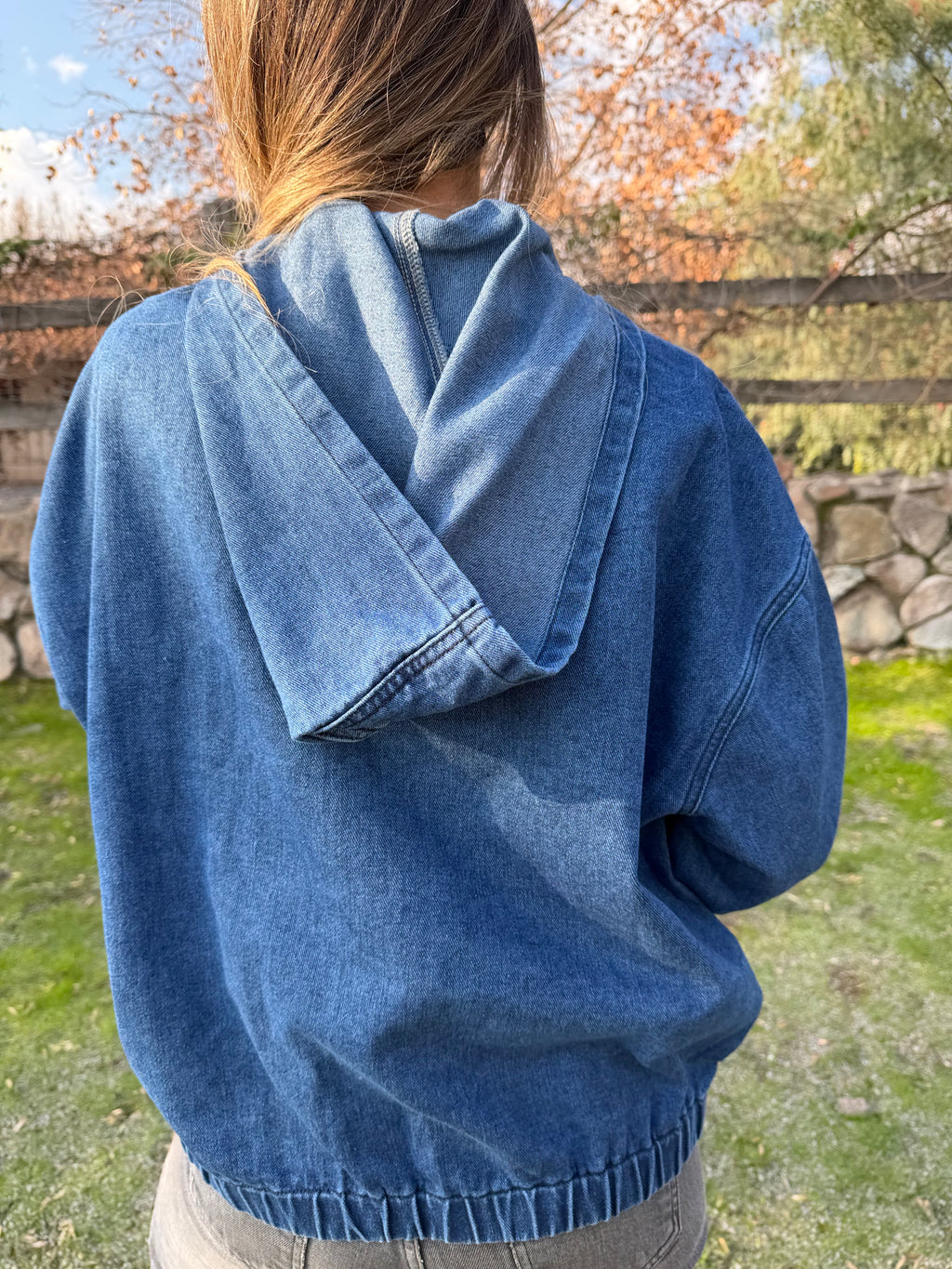 Bomber bluejean azul