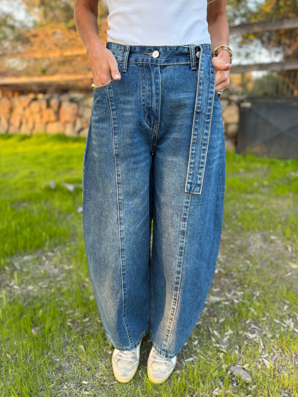 Bluejean new barrel cinto azul