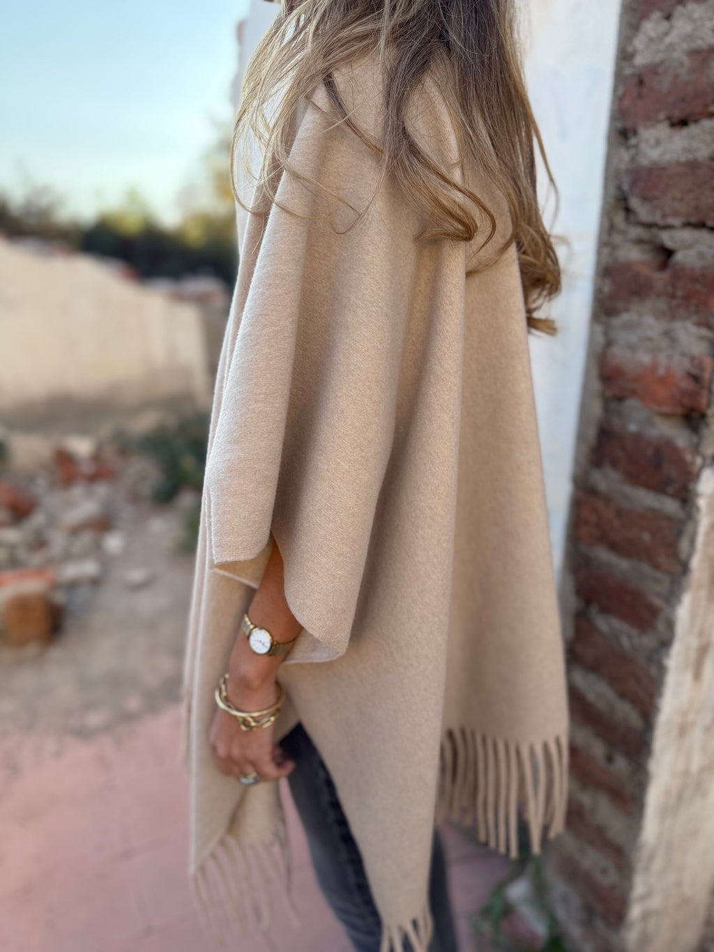 New Echarpe paño beige claro