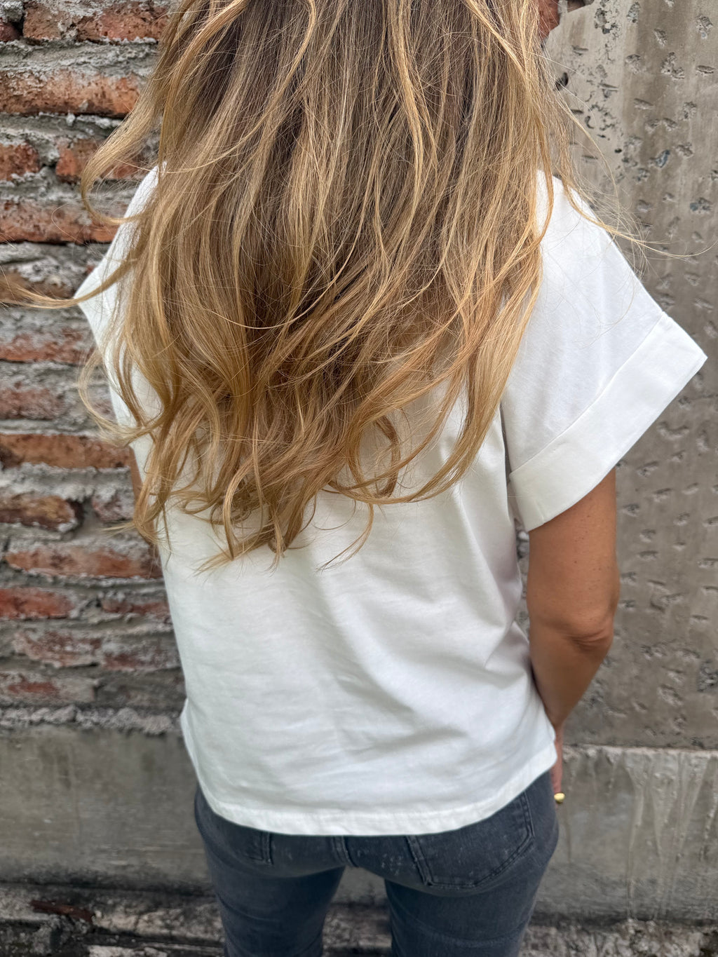Polera new york blanca