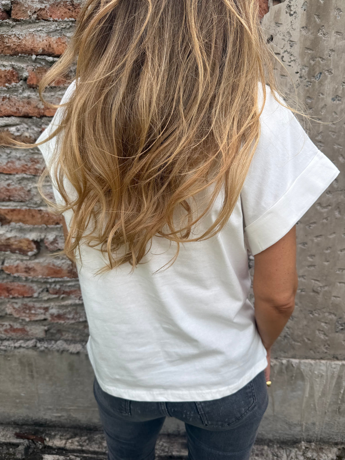 Polera new york blanca