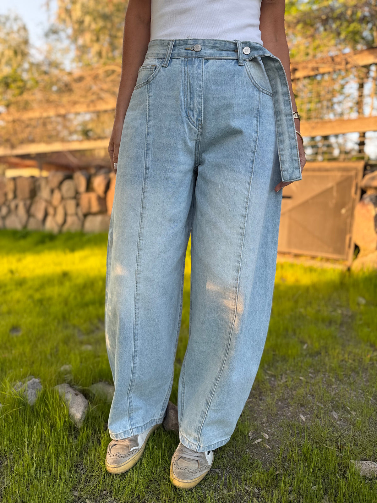Bluejean new barrel cinto celeste