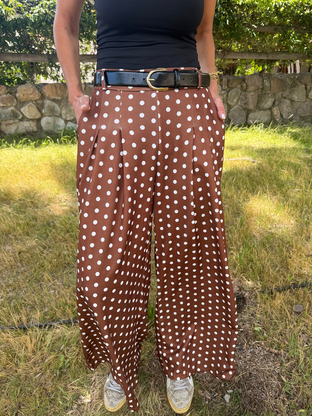 New palazo polca dots caramelo