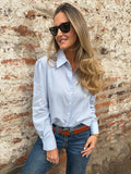 Blusa espigada celeste