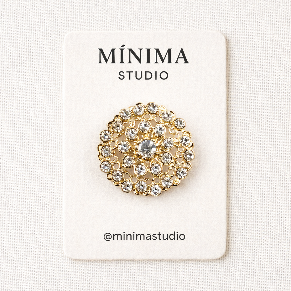 Broche Roseta Gold