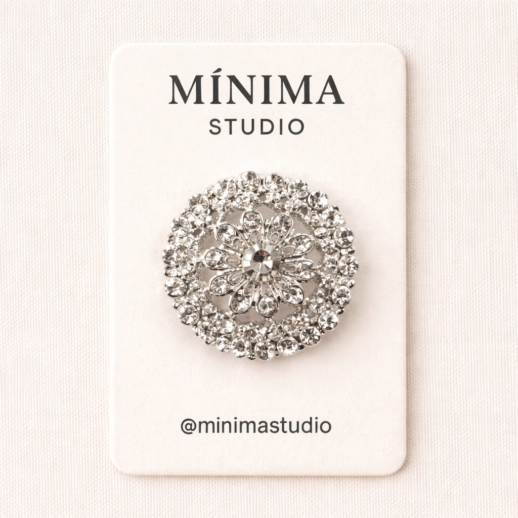 Broche Roseta Silver
