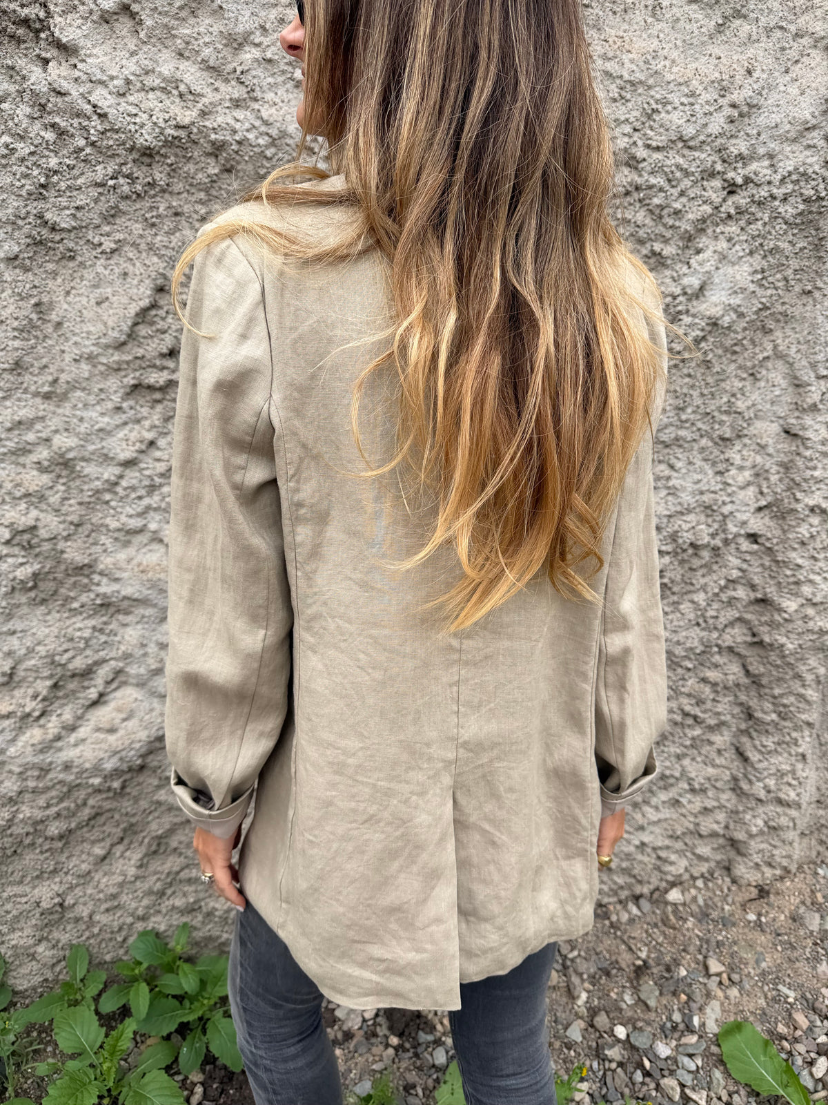 Blazer 100% lino perfecto beige
