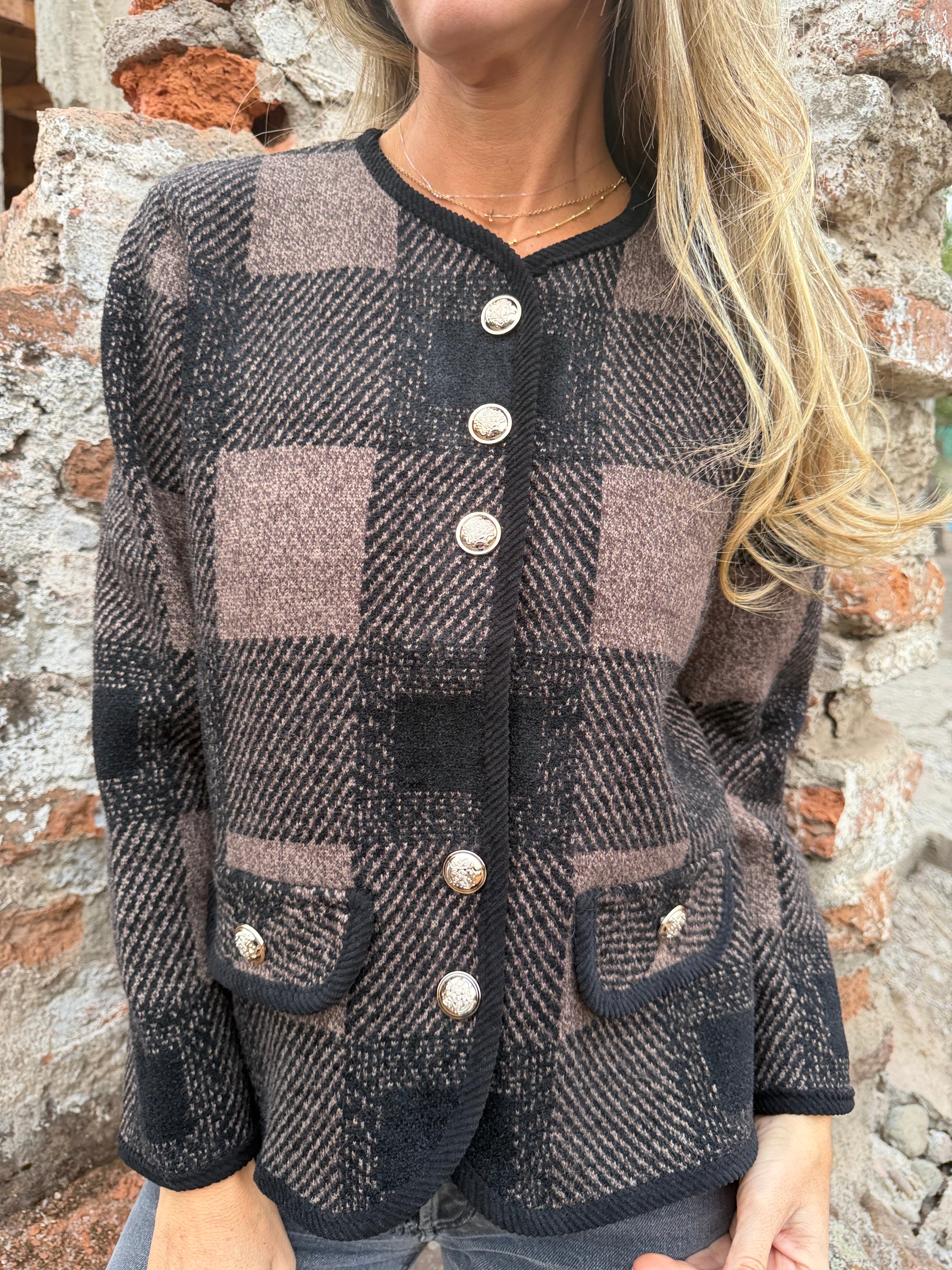 Chaqueta cuadrille clásica taupe