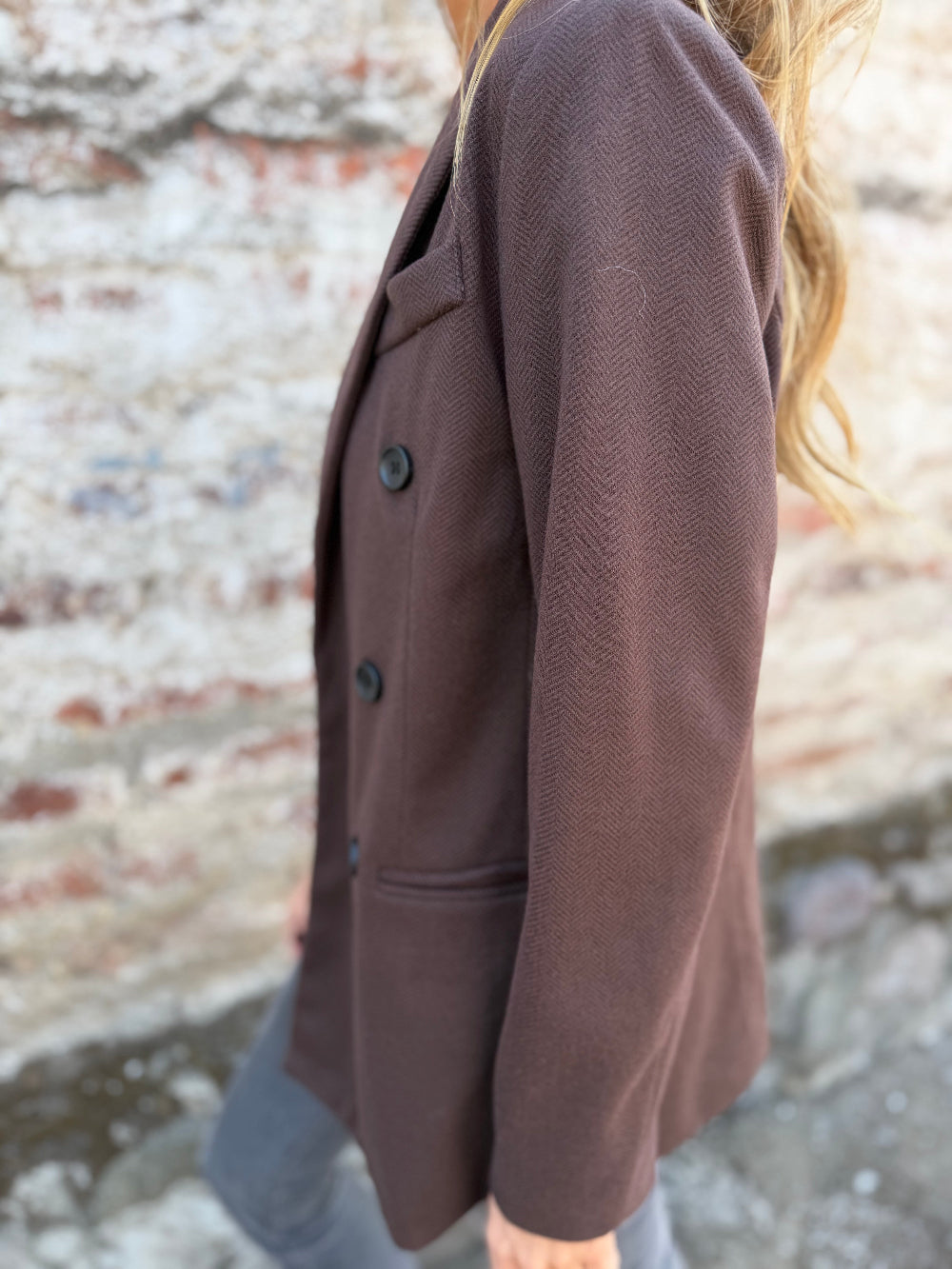 Blazer lana saville café