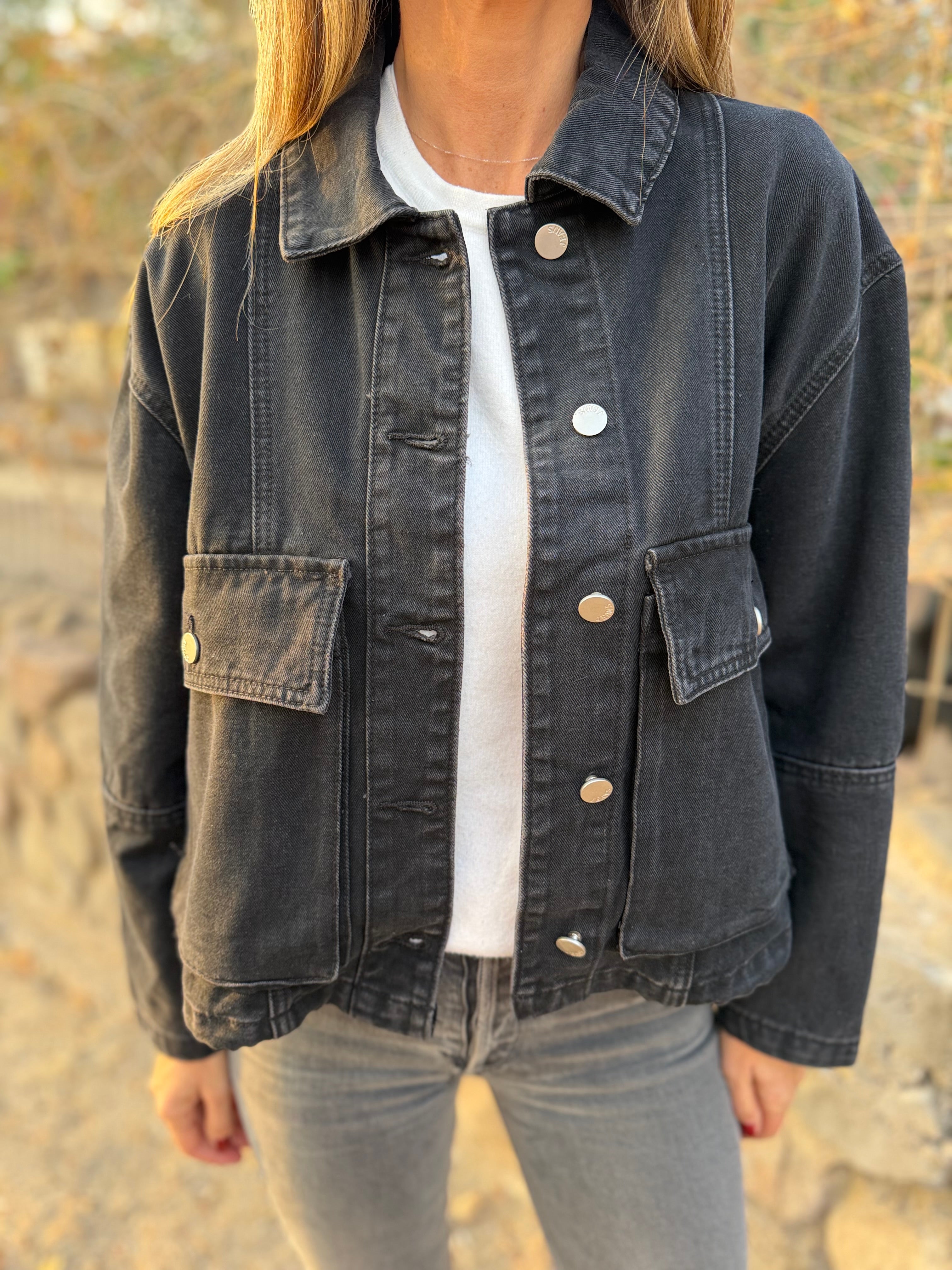 Chaqueta bluejean rain negra