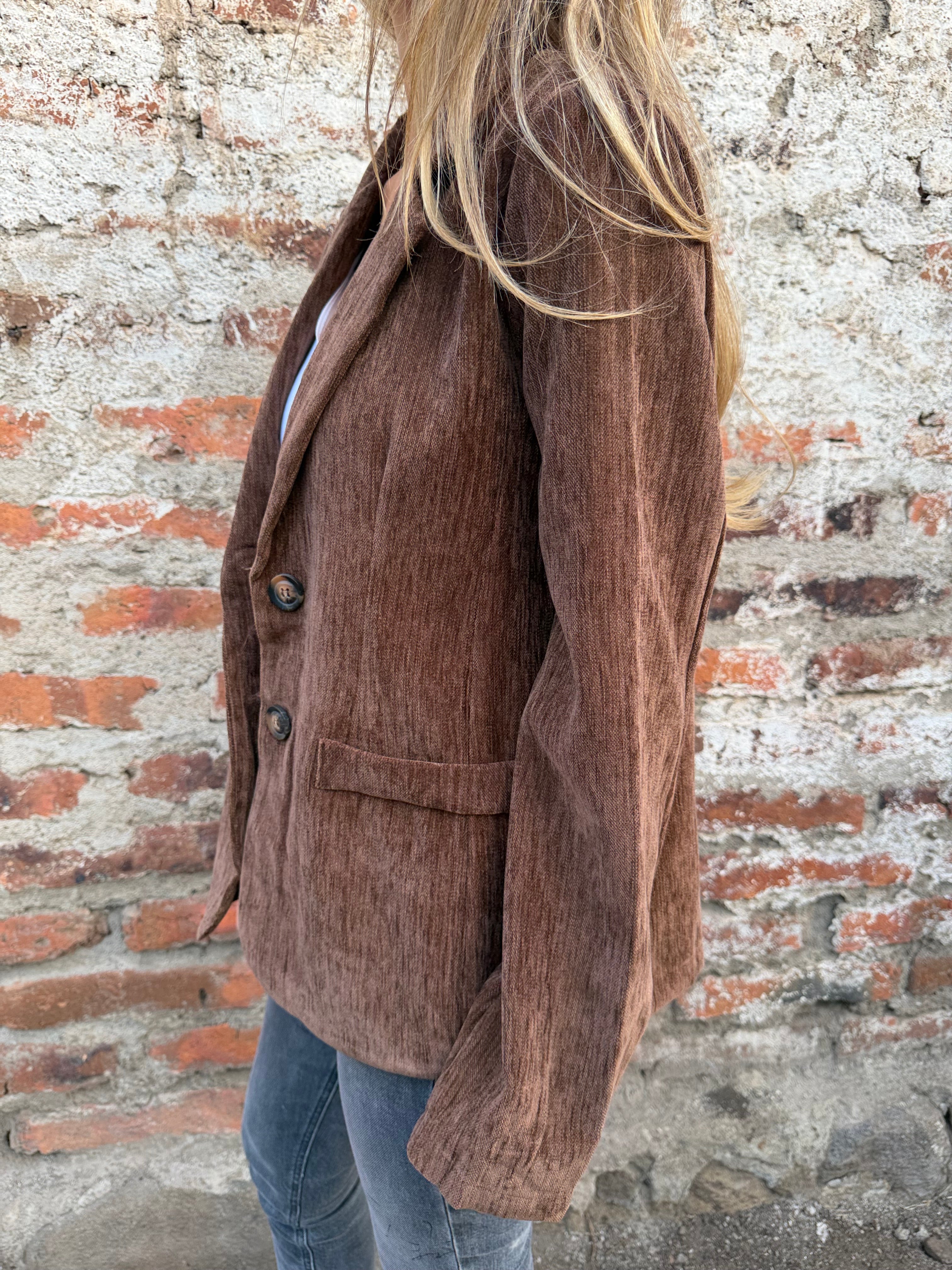Blazer textura café claro
